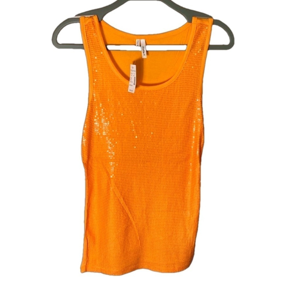 Studio Y orange sequins tank size M